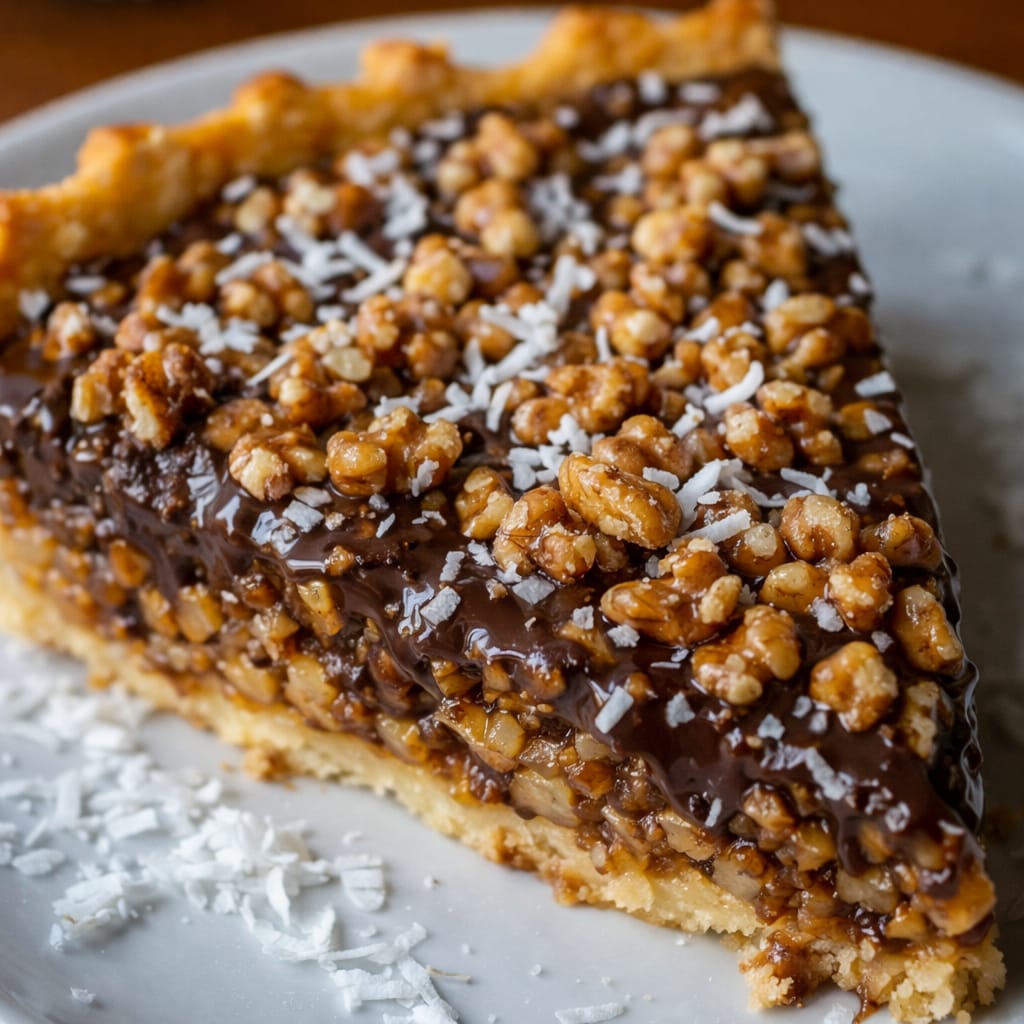 Walnut Praline Chocolate Tart